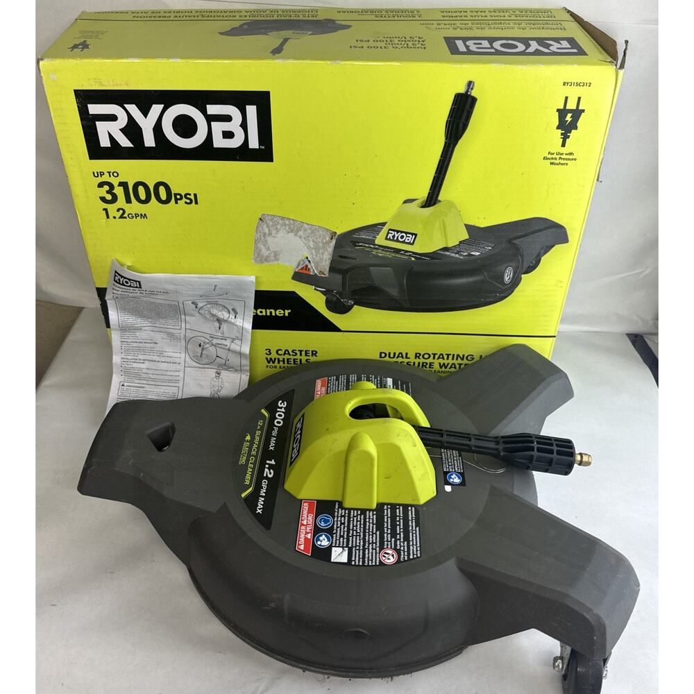 Ryobi RY31SC312 1.2GPM 12" Surface Cleaner For Electric Pressure Washer
